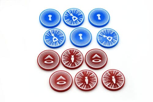 Set de 12 Tokens genericos de objetivo compatibles con Marvel Crisis Protocol (6 y 6) (ANTIGUOS)