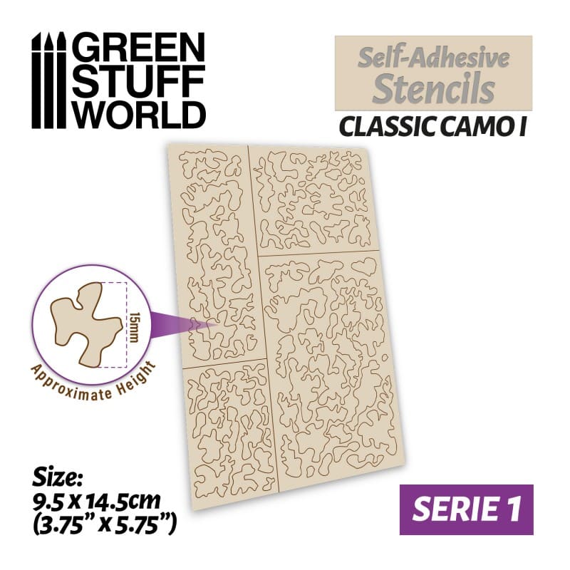 Plantillas autoadhesivas - Camuflaje clasico 1