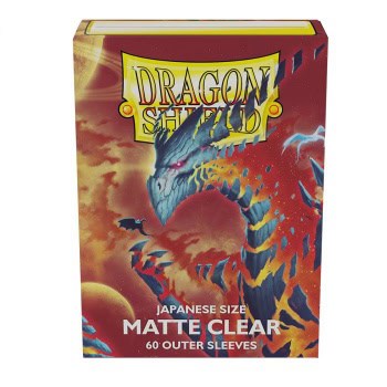 Dragon Shield Japanese Size Matte Clear Outer Sleeves Clear Cosmere (60 Sleeves)