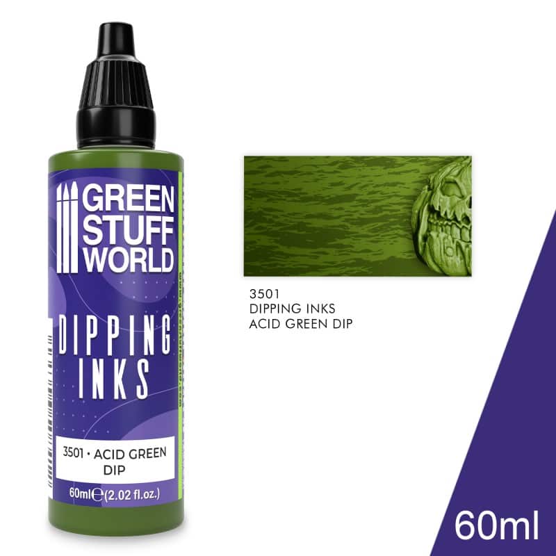 Pintura Dipping ink 60 ml -ACID GREEN DIP
