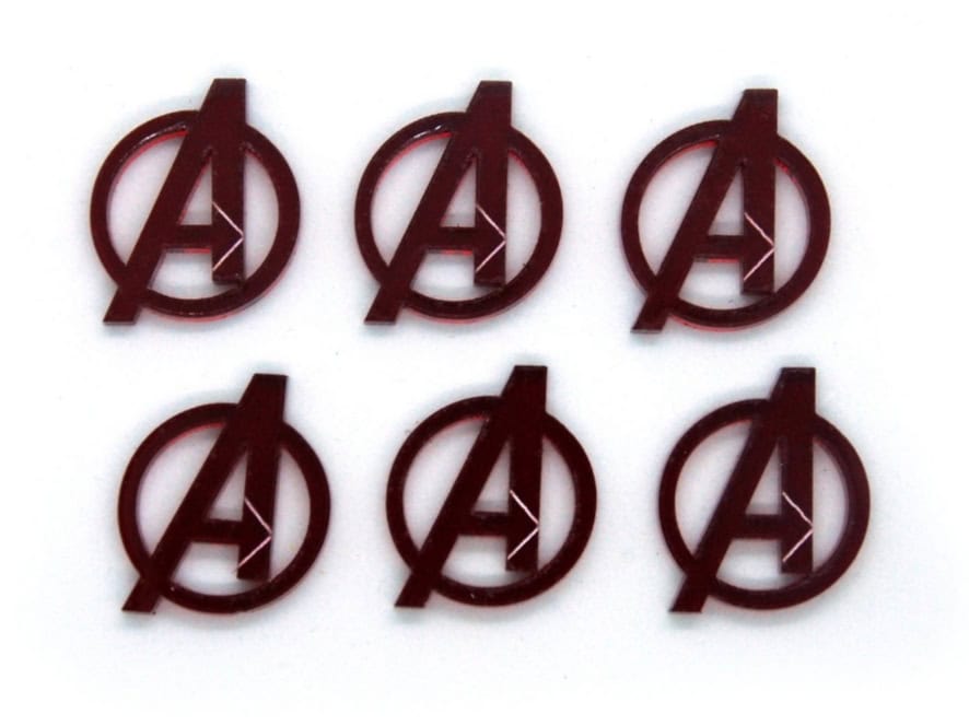 Set De 6 Tokens Avengers O A-Force Rojo