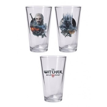 The Witcher 3 - Wild Hunt Pint Glass Set: Geralt und Eredin (2 vasos)