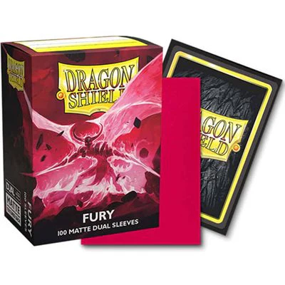 Dragon Shield Dual Matte Sleeves - Fury "The Crimson King" (100 Sleeves)