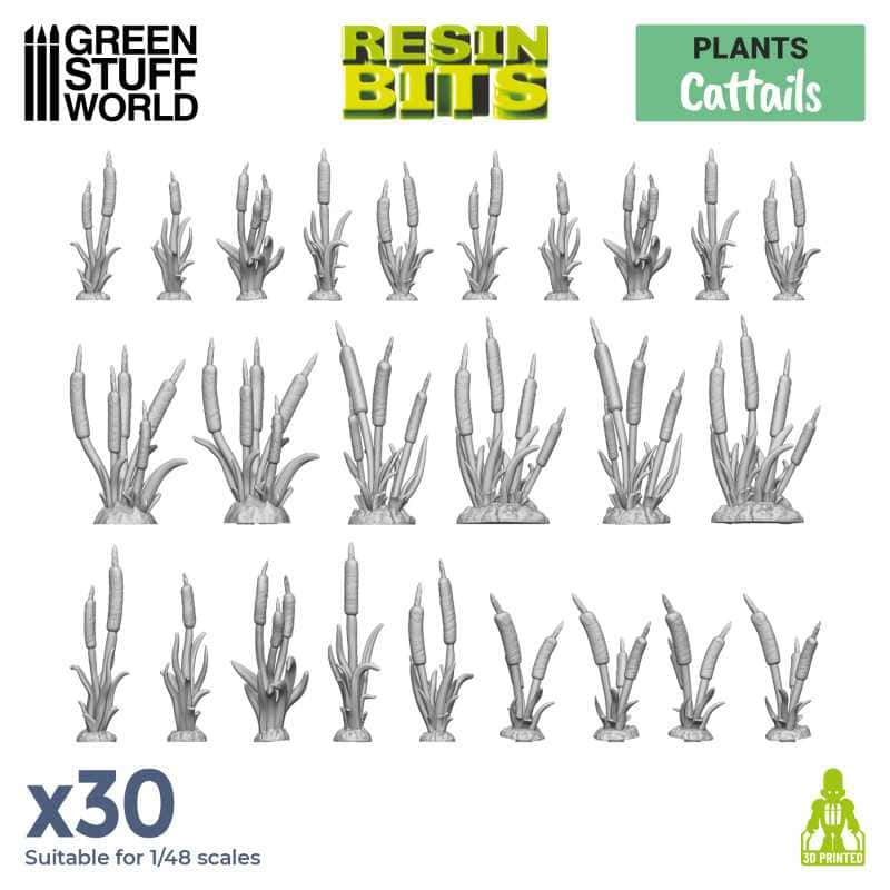Set impreso en 3D - Plantas Typha (Cattails)