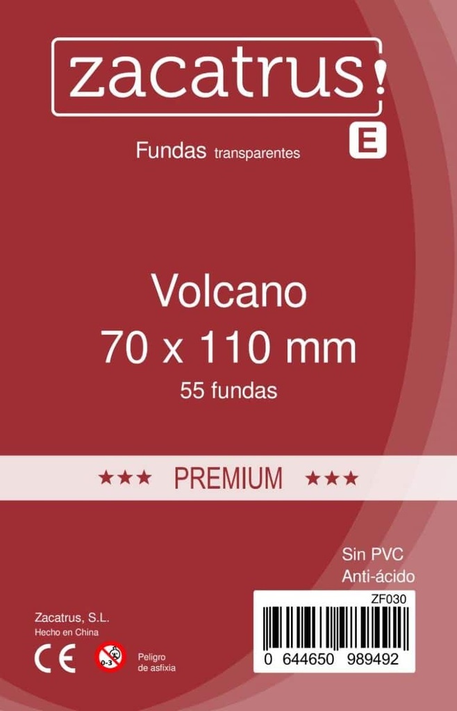 Fundas Zacatrus Volcano Premium (70 mm x 110 mm) (50uds)