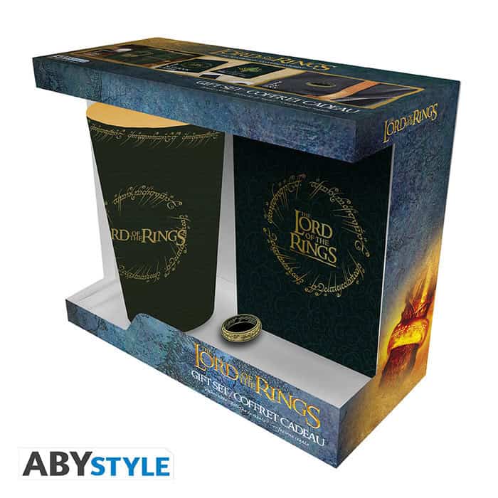 PACK VASO XXL, PIN Y CUADERNO THE RING LORD OF THE RING