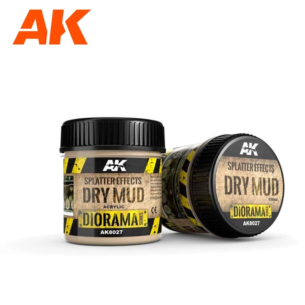 AK8027 SPLATTER EFFECTS DRY MUD Diorama 100ml (Acrylic)