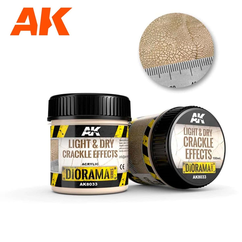 AK8033 LIGHT & DRY CRACKLE EFFECTS 100ml (Acrylic)