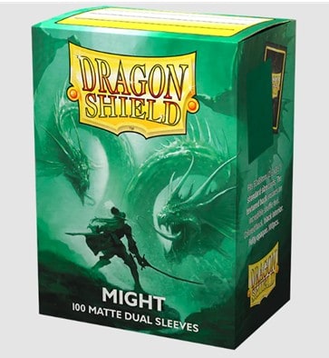 DRAGON SHIELD STANDARD SIZE MATTE DUAL SLEEVES - MIGHT(100 SLEEVES)