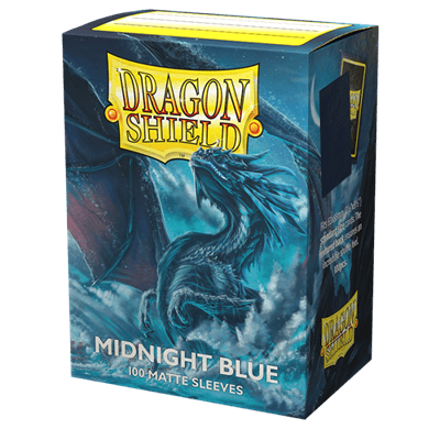 DRAGON SHIELD STANDARD SIZE MATTE SLEEVES - MIDNIGHT BLUE (100 SLEEVES)