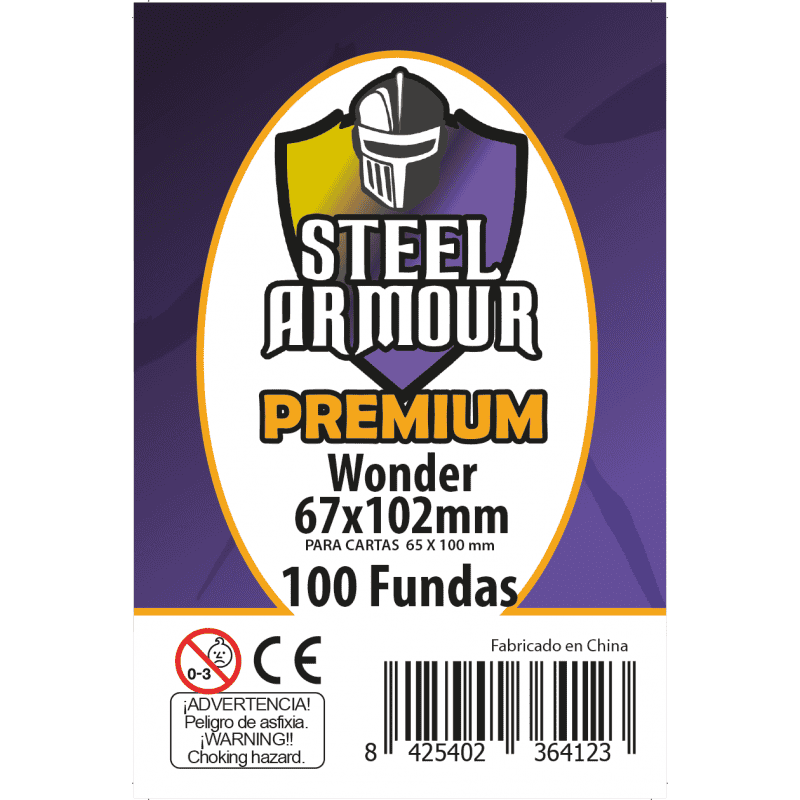 100 Fundas SteelArmour TAMAÑO WONDER PREMIUM (67X102MM)