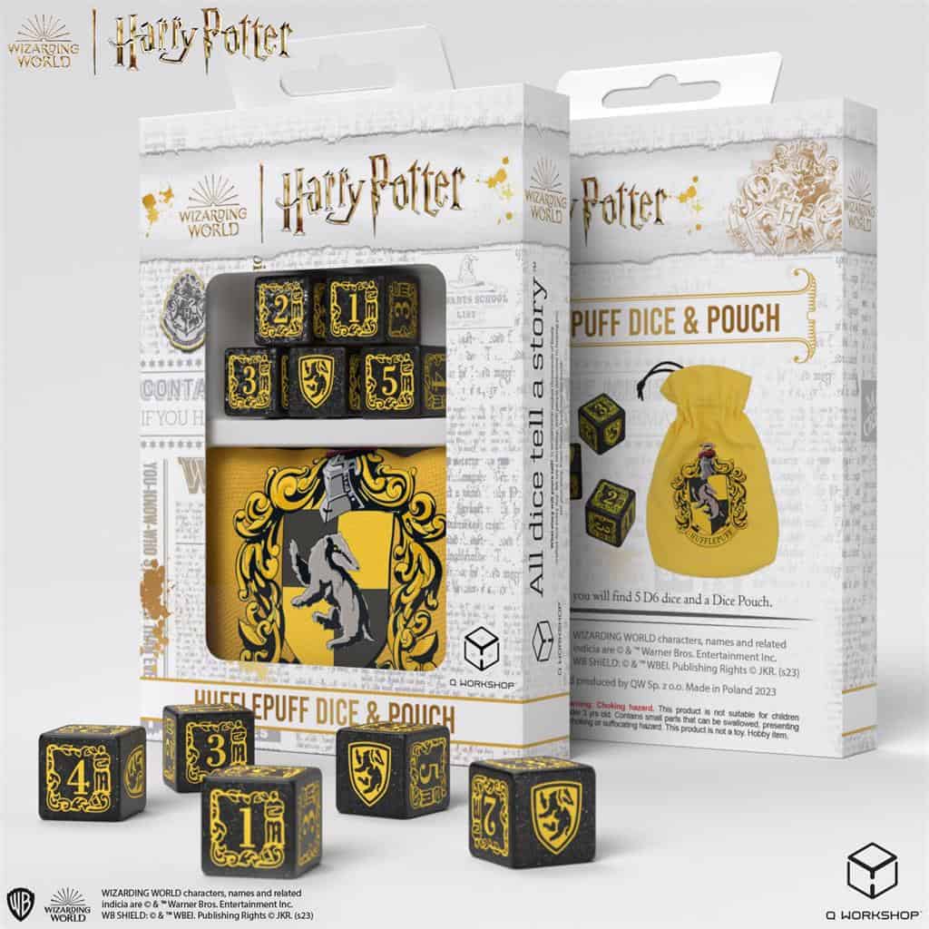 Harry Potter Pack de Dados Hufflepuff Dice &Pouch Set (5)