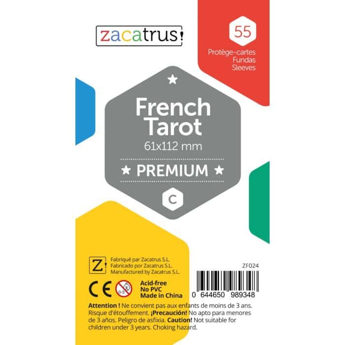 Fundas Zacatrus French Tarot Premiun (61mm x 112mm) (55 uds)