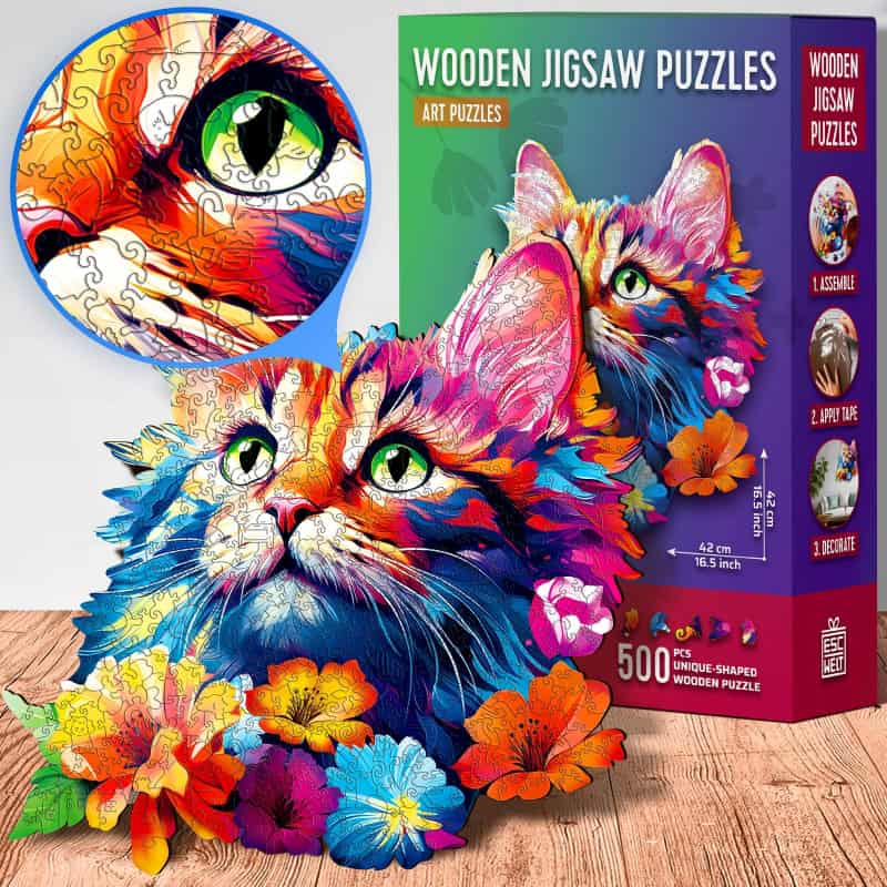 Puzzle de Madera – Gato – 300 piezas