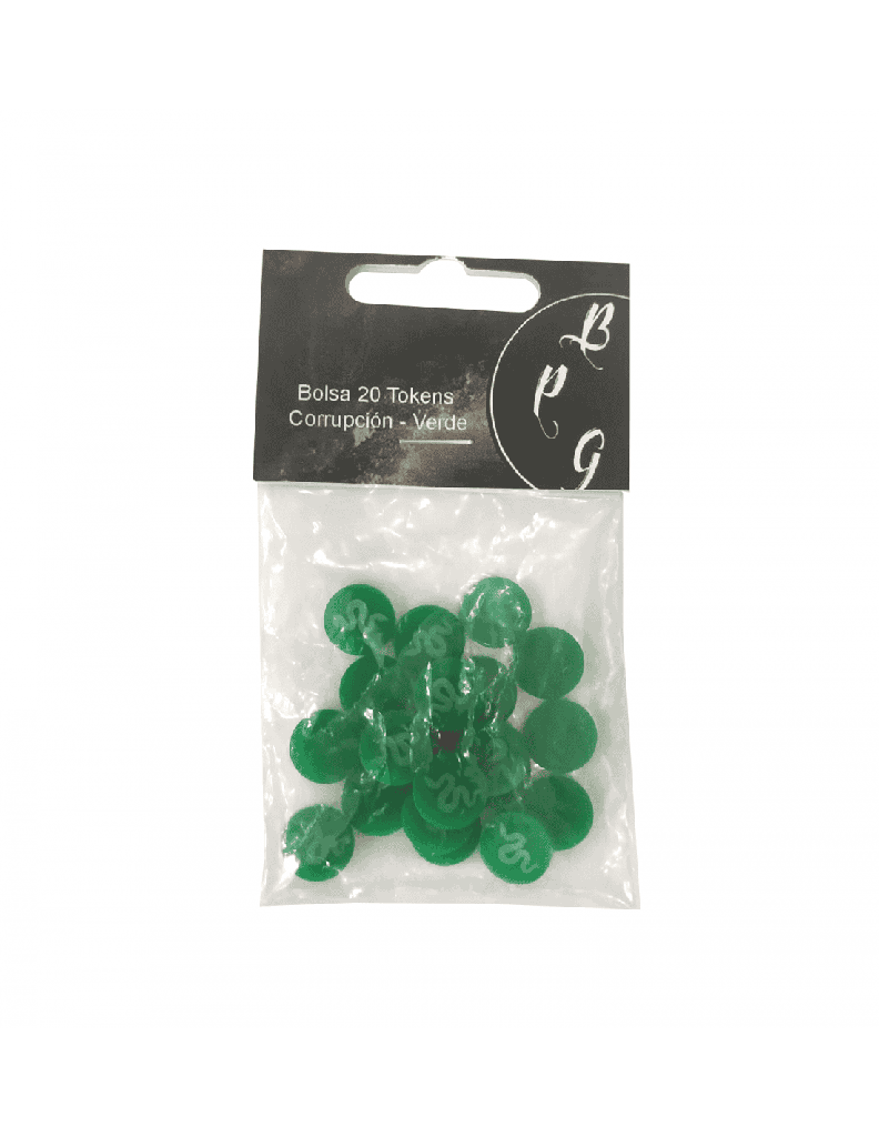 VTES. 20 Corruption Tokens Bag (Green)
