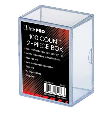 UP - 2-Piece Storage Box - for 100 Cards - Clear