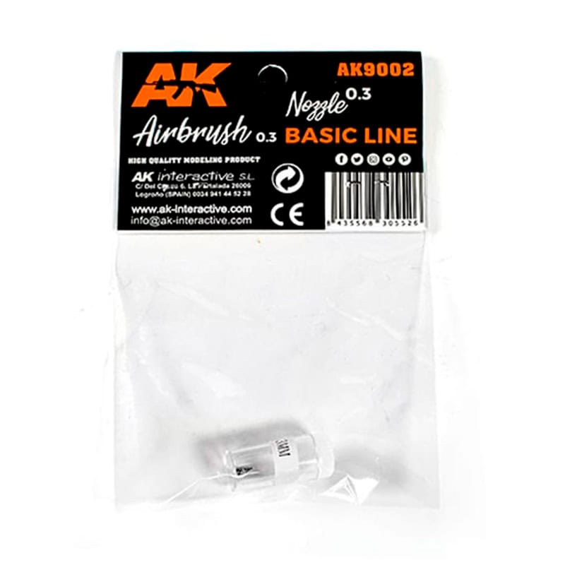 Ak9002 0.3 Nozzle For Ak Airbrush Boquilla De 0,3 Para Aerografo Ak