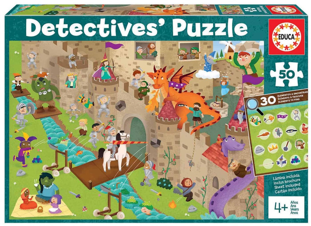 50 CASTILLO DETECTIVES PUZZLES