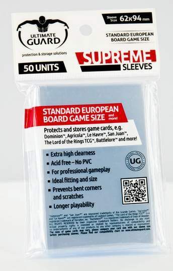 FUNDAS  ULTIMATE GUARD SUPREME - STANDARD EUROPEAN (50)