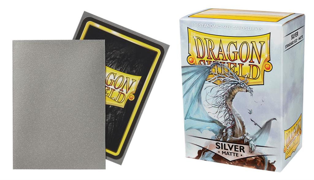 Dragon Shield Standard Sleeves  Matte Silver (100 Sleeves)