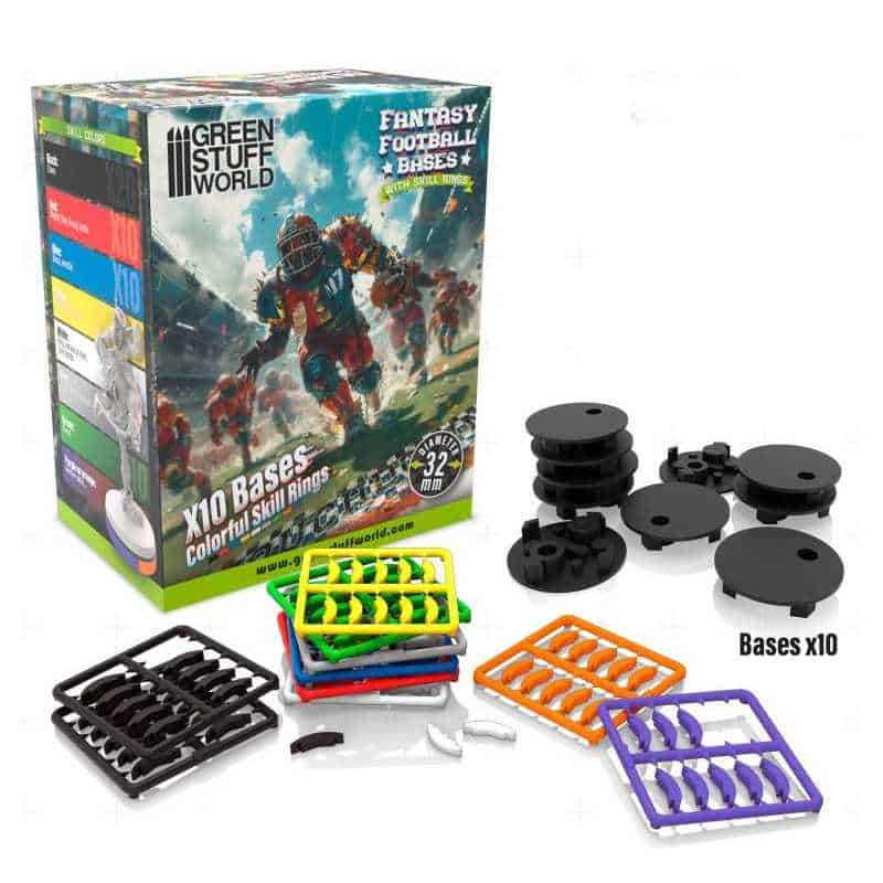 Peanas para Blood Bowl 32mm con Skill Rings