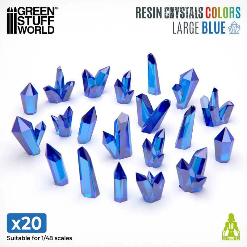 Cristales de Resina Azul - Grandes