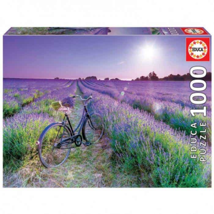 Puzzle Educa 1000 BICICLETA EN CAMPO DE LAVANDA