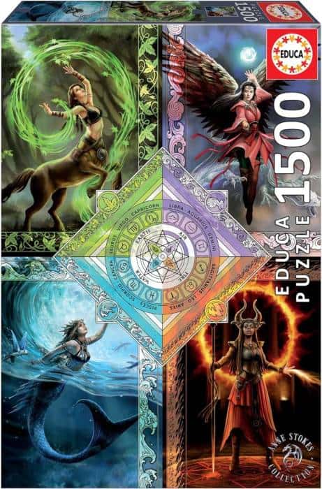 Puzzle Educa 1500 Elemental Magic Star Chart, Anne Stokes