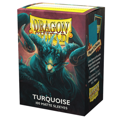 Dragon Shield Standard size Matte Sleeves Turquoise 'Atebeck' (100 Sleeves)