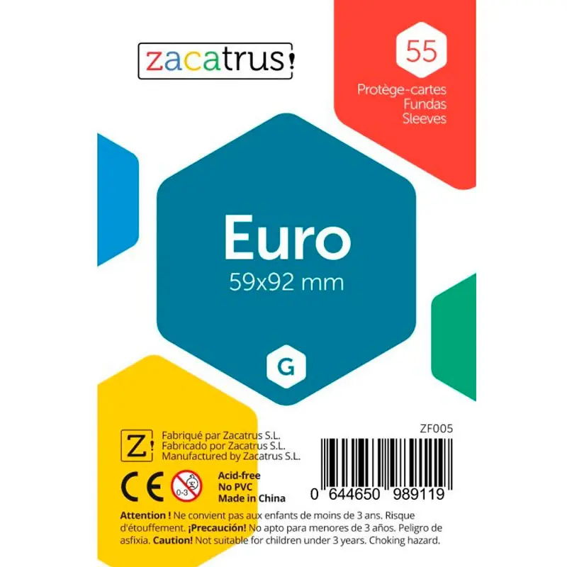 Fundas Zacatrus Euro (59 mm X 92 mm) (55 uds)
