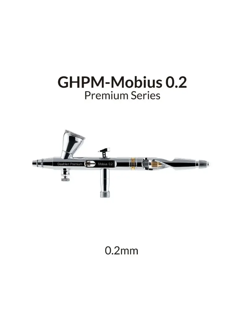 Aerógrafo Premium Series GHPM-Mobius de 0,2 mm