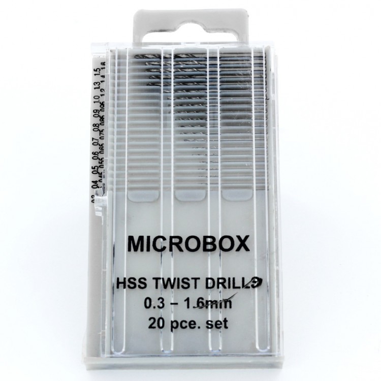 Set Brocas de Precisión (20) 0.3-1.6mm