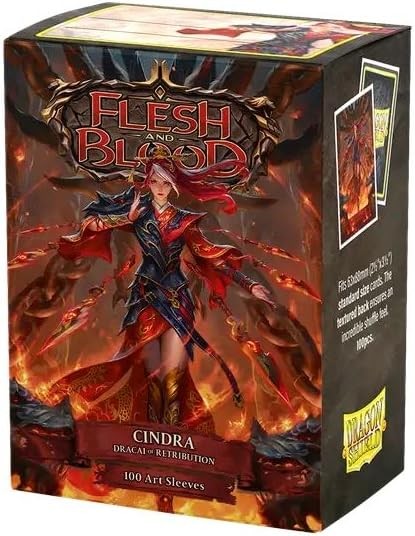 Flesh &Blood Matte Art Sleeves - Cindra, Dracai of Retribution (100 Sleeves)