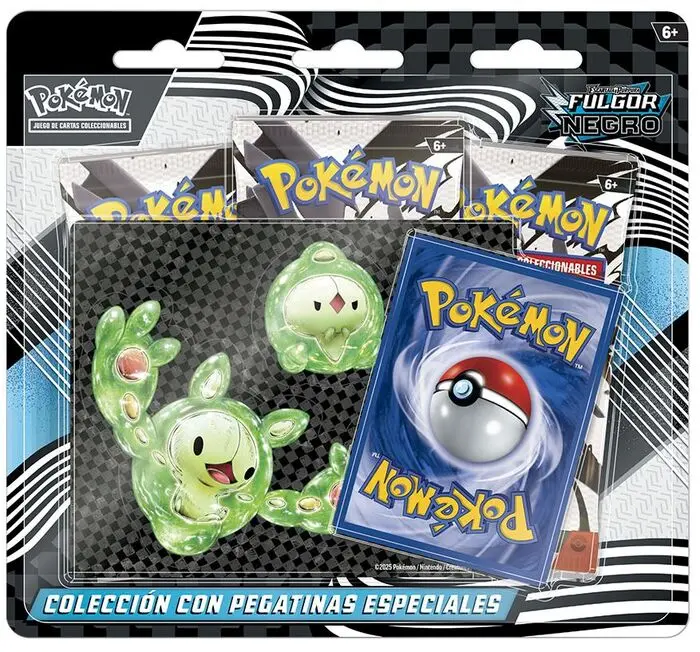 Pokémon TCG Fulgor Negro : Colección con Pegatinas Especiales 