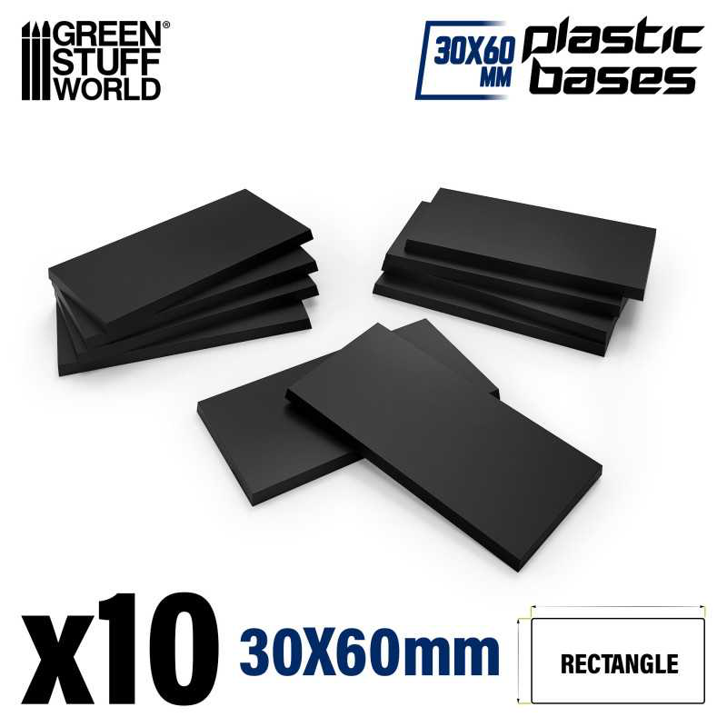 Peana PLASTICO Rectangular / Plastic Rectangular Base 30x60mm (Pack x10)