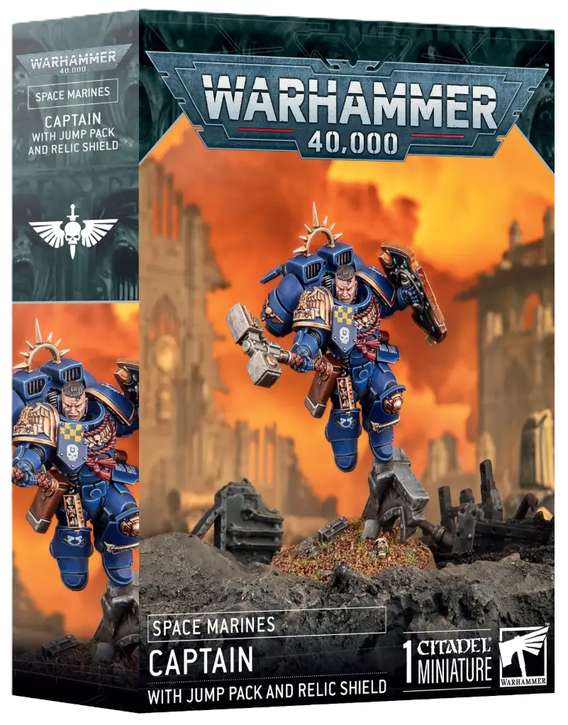 Space Marines: Capitan con propulsor de salto y escudo