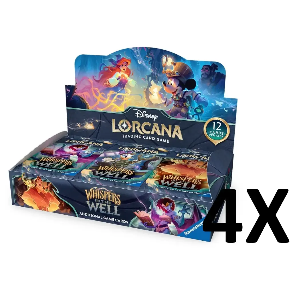 Disney Lorcana Whispers in the Well Case completa (4 cajas de sobres)