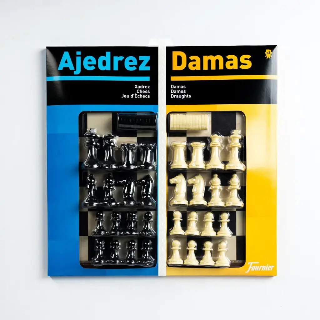 Tablero Ajedrez Damas con accesorios