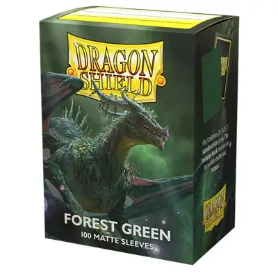 DRAGON SHIELD STANDARD SIZE MATTE SLEEVES FOREST GREEN (100 SLEEVES) 