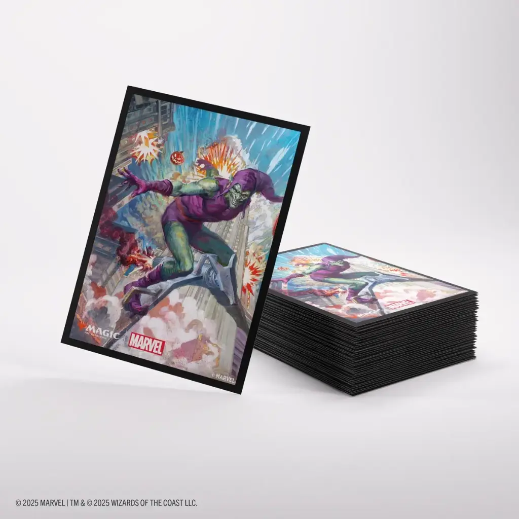 Gamegenic  Magic: The Gathering  Marvel's Spider Man Premium Art Sleeves  Green Goblin (105 fundas) 