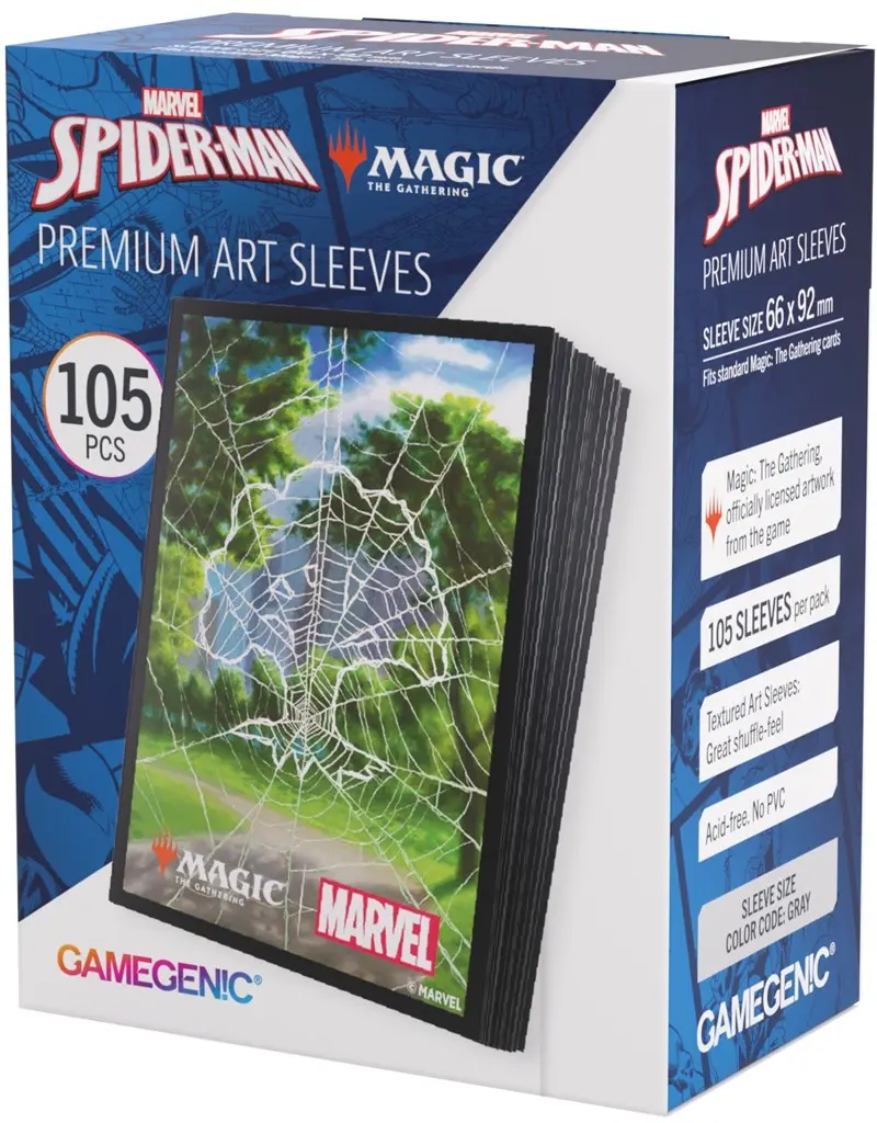 Gamegenic  Magic: The Gathering  Marvel's Spider Man Premium Art Sleeves  Spider Man Forests (105 fundas)