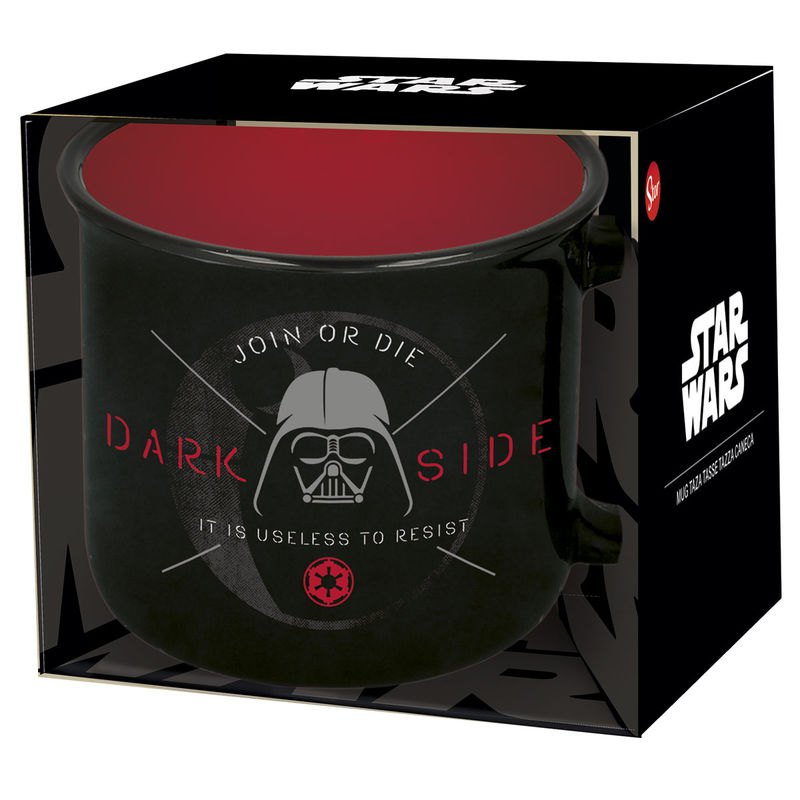 Taza Ceramica Desayuno 400 Ml. Star Wars En Caja Regalo