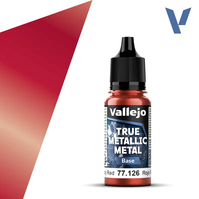 77126 True Metallic Metal Base Rojo Rubí