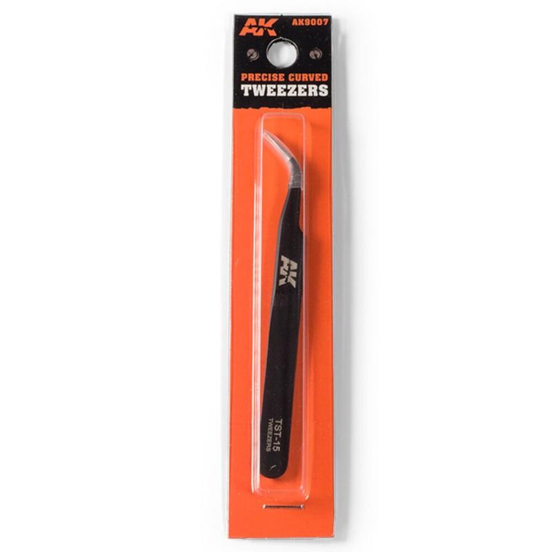 AK9007 Pinzas de precisión de punta curva