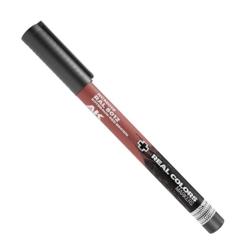 RCM019 AK REAL COLORS MARKERS RAL 8012 ROTBRAUN-RED BROWN