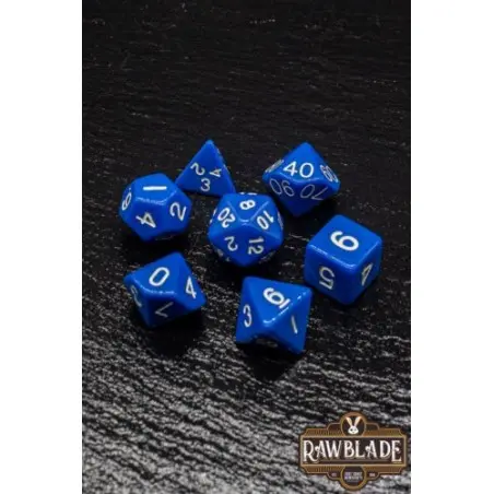 [RW-OP05] Set Dados 7 Unidades Rawblade Opaque Azul