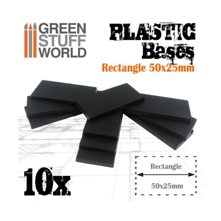 Peanas de plástico - Rectangulares 25x50mm