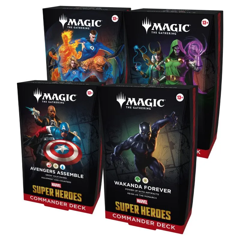 (Preventa) Pack 4 Mazos Commander Marvel Super Heroes EN