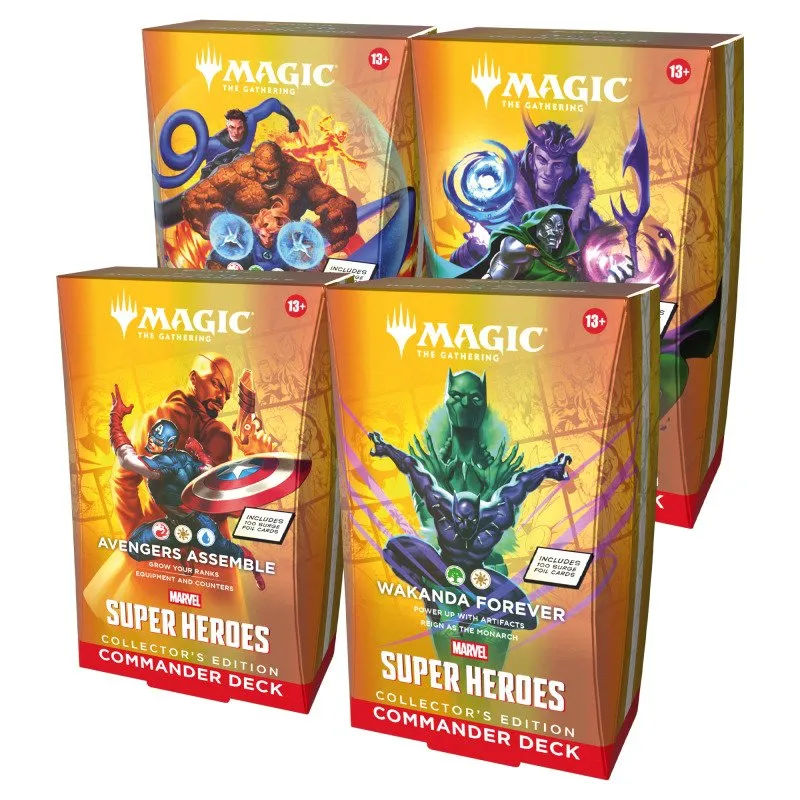 Pack 4 Mazos Commander Collector Marvel Super Heroes