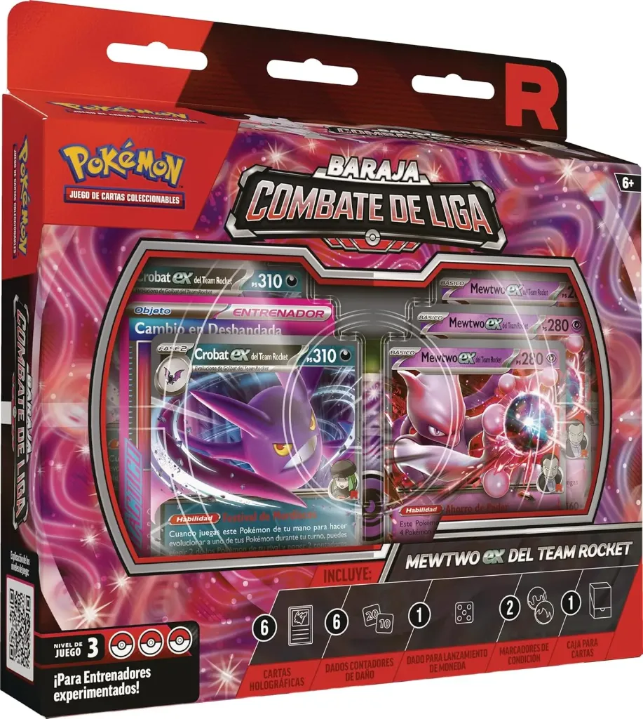 Pokemon TGC: Baraja Combate De LIga – Mewtwo Ex Del Team Rocket (Español)